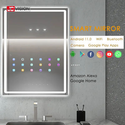 Specchio astuto domestico IP65 del bagno dello specchio TV Android LED del touch screen dell'hotel di JCVISION