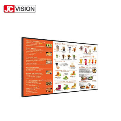 43 / pubblicità LCD della struttura stretta dell'incastonatura 55inch visualizzare i bordi del menu di Digital per i ristoranti