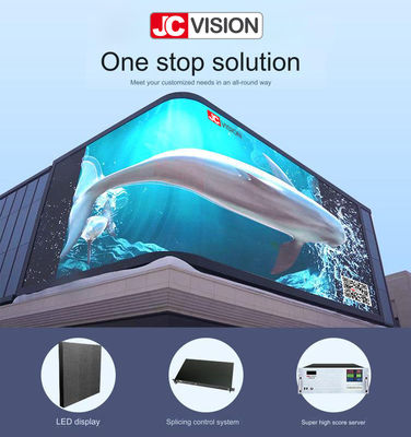 JCVISION 3D all'aria aperta pubblicità video LED su parete per centri commerciali