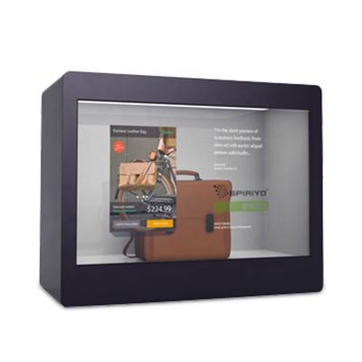 Touch screen LCD trasparente a 21,5 pollici, annunciante la vetrina trasparente dell'esposizione