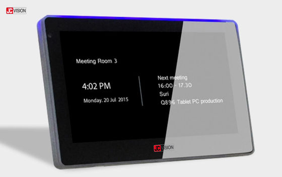 Esposizione di prenotazione di scheduler dell'auditorium di NFC RFID di POE, schermo di prenotazione della sala riunioni di tocco