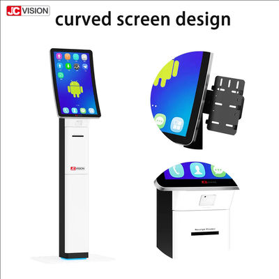 23.6 pollici curva self-service touch screen chioschi scanner di codice Qr stampante