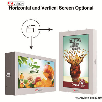 JCVISION Display LCD a muro a segnale digitale impermeabile per esterni da 65&quot;