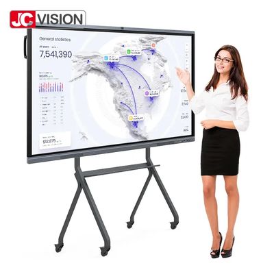 JCVISION 75 pollici Android 13.0 Interattivo Pannello Piatto 15W*2 Stereo LED retroilluminazione