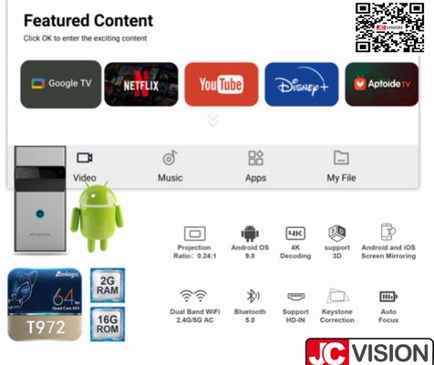JCVision DLP Ultra Short Throw Projector 1080p Specs Adobe Acrobat Pro DC