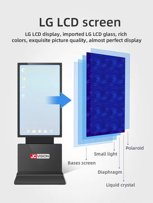 JCVISION Android 128GB Digital Signage Display Design sospeso da pavimento e soffitto