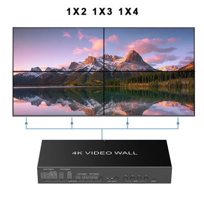 JCVISION 4K Video JCVISION Wall HDMI2.0 Matrix 2 in 4 con uscita 2X2 Video wall output autoadattabile uscita audio L/R
