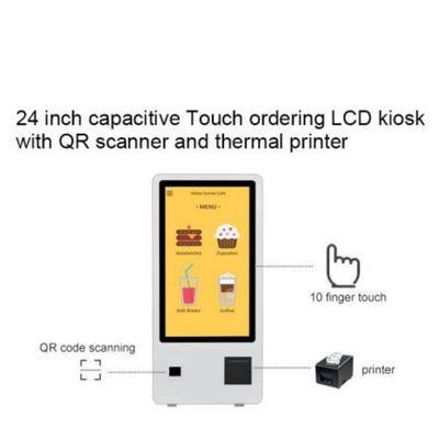 JCVISION 24 pollici self-service Payment Kiosk touch screen angolo visivo 178°/178° adatto per ambiente 0C  50C