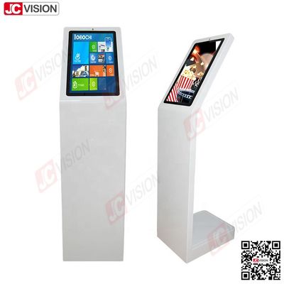 Chiosco interattivo digitale self-service Jcvision da 21,5 pollici, chiosco touch screen con schermo verticale a L, bianco