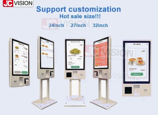 15.6 21,5 24 32 pollici Pavimento interno Standing Self-service Payment Kiosks Terminal Self-Service Checkout Kiosk Machine Fornitore