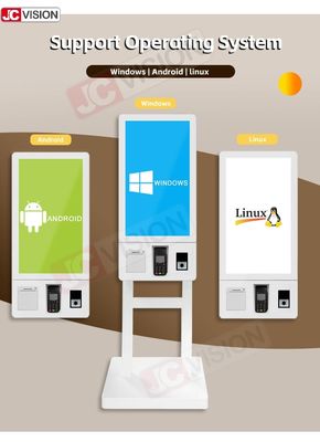 15.6 21,5 24 32 pollici Pavimento interno Standing Self-service Payment Kiosks Terminal Self-Service Checkout Kiosk Machine Fornitore