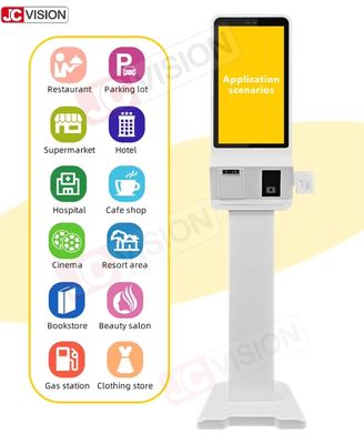 15.6 21,5 24 32 pollici Pavimento interno Standing Self-service Payment Kiosks Terminal Self-Service Checkout Kiosk Machine Fornitore