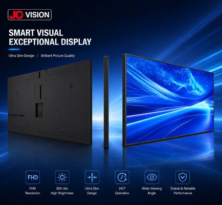 Display di segnaletica digitale indoor da 55 pollici JCVision   E-LED retroilluminato, grande angolo di visione, montatura a parete Light Box per retail e ospitalità (HD-352C)