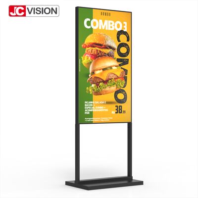 43" High Brightness Floor Stand Lightbox 2000 cd/m2, FHD, Android Digital Signage per il commercio al dettaglio