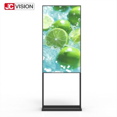 43" High Brightness Floor Stand Lightbox 2000 cd/m2, FHD, Android Digital Signage per il commercio al dettaglio