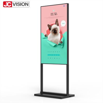 Display da terra da 49" ad altissima luminosità 2000 nits, Full HD, Android 9+ per uso commerciale