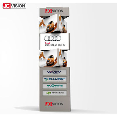 JCVISION ha personalizzato il contrassegno all'aperto di Digital visualizza l'esposizione della torre girevole del LED