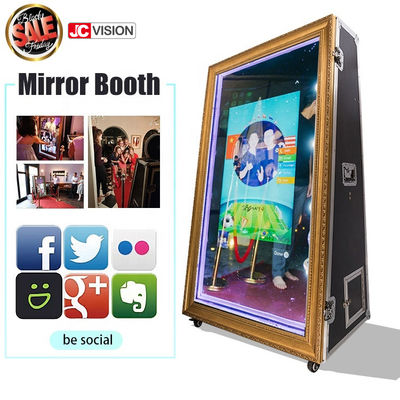 specchio della cabina della foto di 55inch 65inch, chiosco magico portatile della cabina della foto dello specchio di nozze