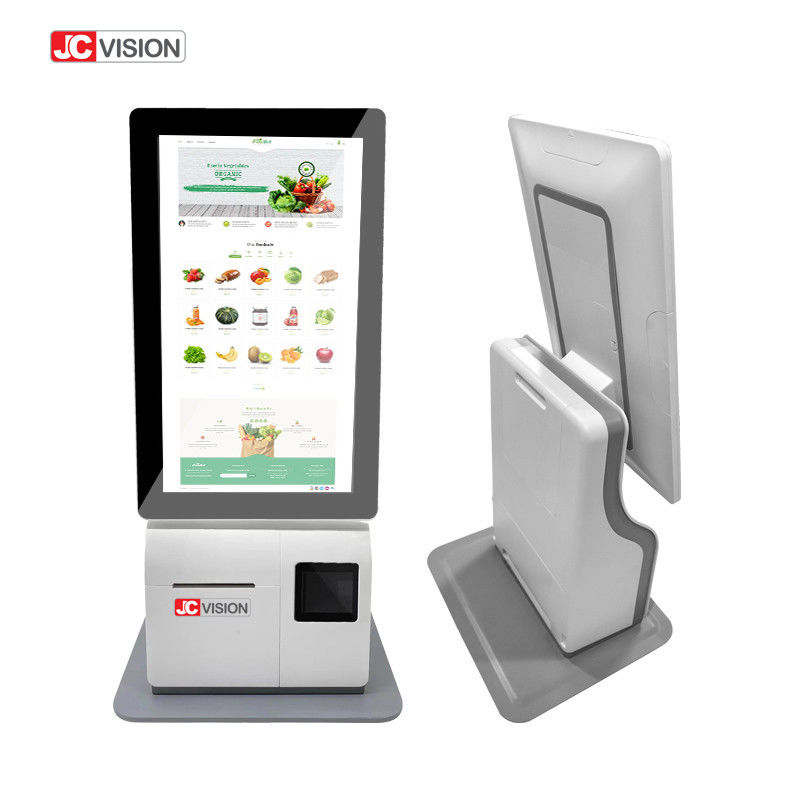 JCVISION Bianco 15.6 pollici Self Service Chiosco di pagamento Android 11.0 Desktop POS Machine