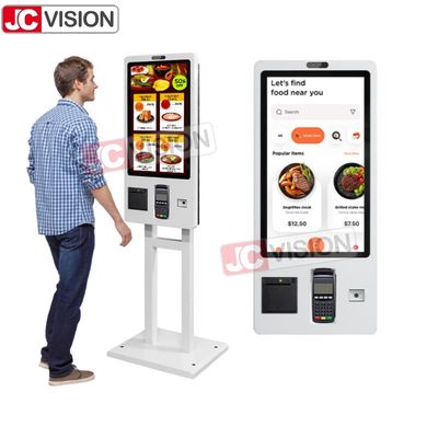 24 27 32 pollici POS touch screen self checkout machine terminale di pagamento McDonalds fast food self ordering kiosco per KFC / ristoranti