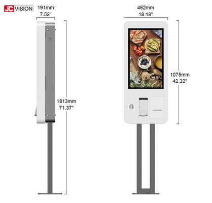 Chiosco 5ms 240VAC del touch screen del cavalletto 250nits 23in per il pagamento