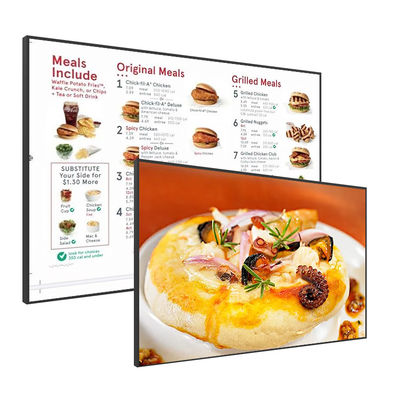 Il contrassegno dell'interno a 43 pollici di TFT Digital visualizza il bordo del menu del ristorante